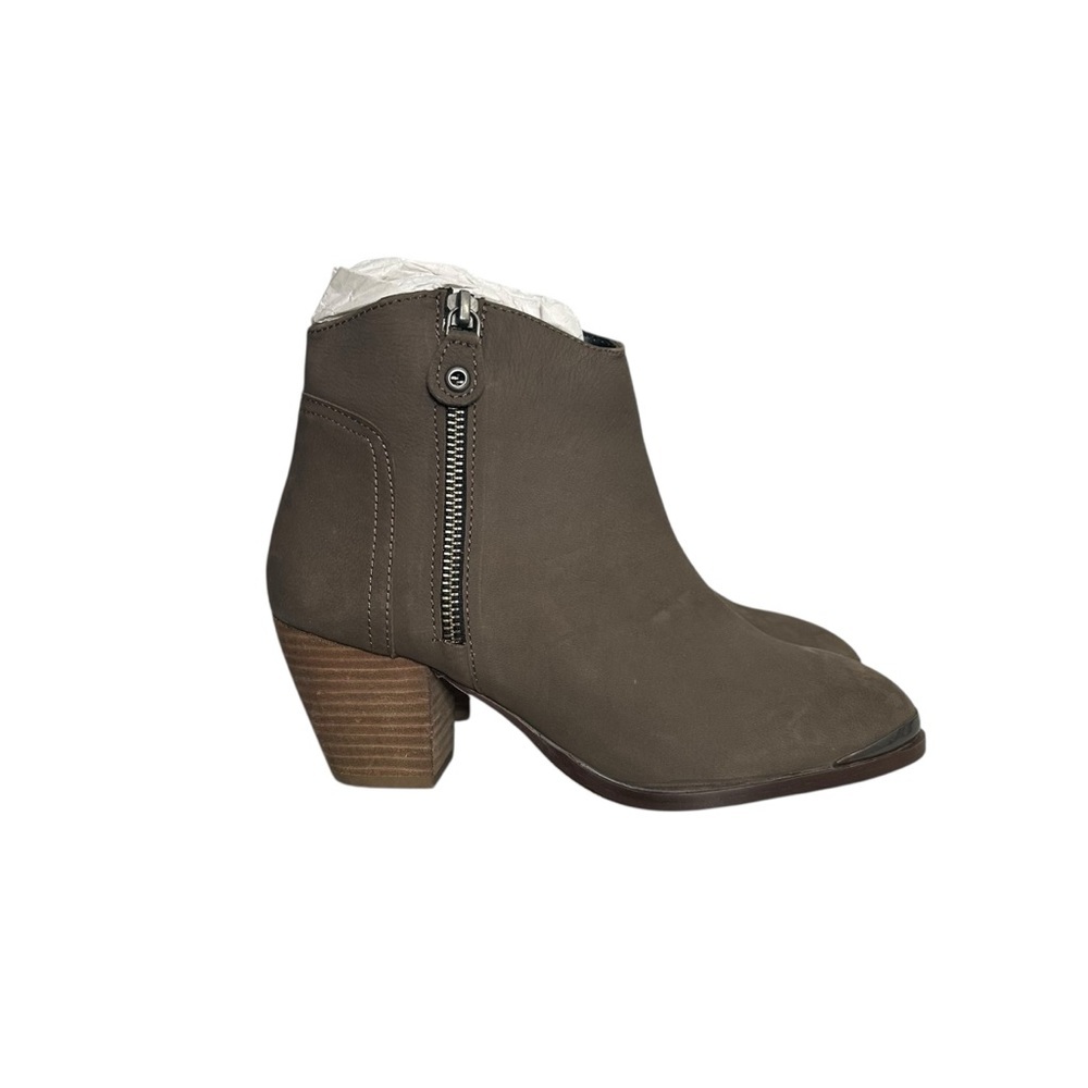 Diba Women’s Taupe Western Sequoia Suede Leather Block Heel Bootie Size 6 - Picture 5 of 11